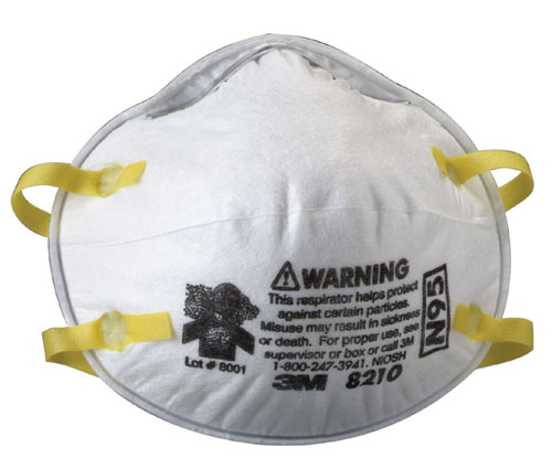 Product 142-8210: N95 Particulate Respirators 3M8210 20/BOX 8/boxes-Case