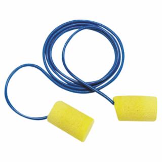 E-A-R Classic Foam Earplugs, 
PVC, Yellow, Metal Detectable 
with Cord 200 PR / BX