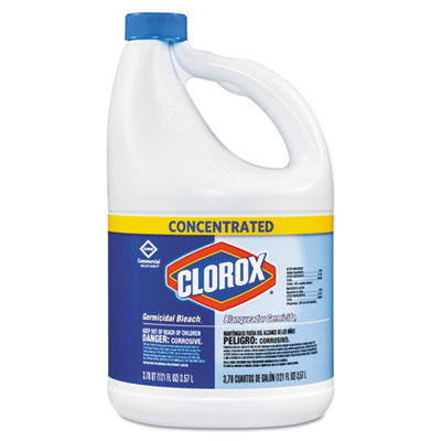 Concentrated Germicidal
Bleach, Regular, 121oz
Bottle, 3/Carton