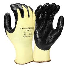 COR-TOUCH CR 15 Gauge,
Kevlar/Lycra Shell, Black
Textured Nitrile Palm Coating
(M)