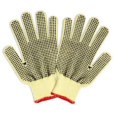 MACHINE KNIT, KEVLAR&#174;,
10-GAUGE 2 SIDE PVC DOTS (M)