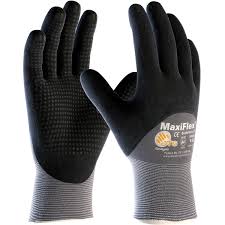 G-TEK MAXIFLEX ENDURANCE, NITRILE DOTTED PALM, BLACK