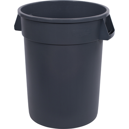 Bronco Round Waste Bin Trash Container 32 Gallon - GRAY