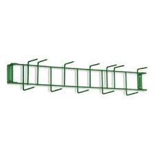 SANITATION RACK, GREEN 26&quot;,
(12) 2-1/2&quot; HOOKS, 26&quot;W x
6.5&quot;H x 4&quot;D