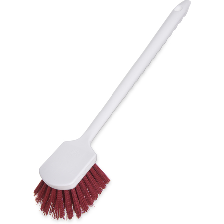 Sparta Utility Scrub Brush
with Polyester Bristles 20&quot; x
3&quot; - RED