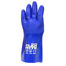 FLEX-RITE™ BLUE PVC, TEXTURED
FINISH, SEAMLESS MACHINE KNIT
LINED, 12-INCH (M)