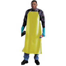 APRON, PVC/POLYESTER, 45&quot;L X
33&quot;W, YELLOW 12/case SOLD PER
(EA)