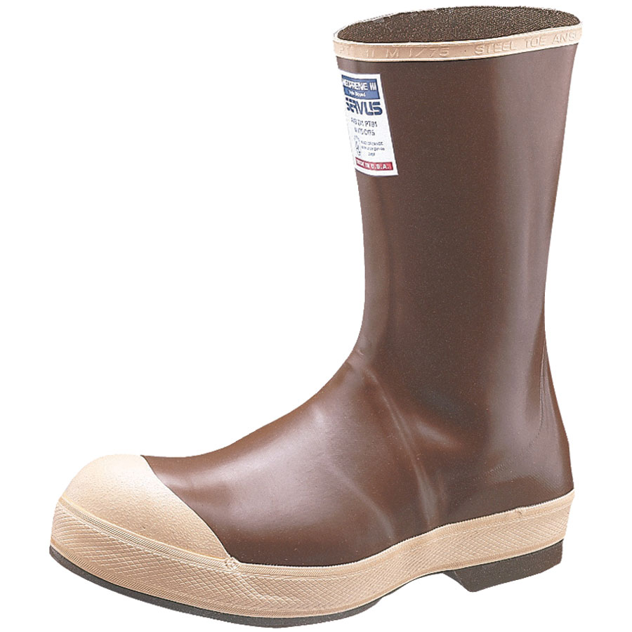 12&#39;&#39; BROWN NEOPRENE PAC SIZE 7 STEEL TOE CHEVRON