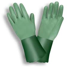 CHEM-COR™ GREEN DOUBLE DIPPED NEOPRENE, SANDPAPER GRIP,