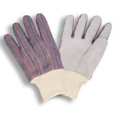 CANVAS BACK, SHOULDER LEATHER
PALM, KNIT WRIST, CLUTE CUT
PATTERN (L)