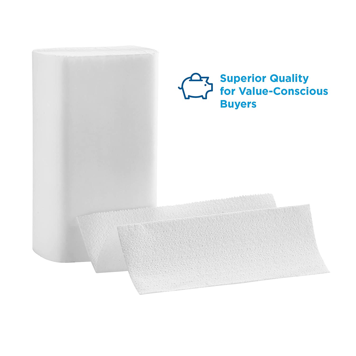 Multifold Paper Hand Towel, 
1-Ply, 9.05&quot; Width x 9.45&quot; 
Length, White, (Case of 16 
Packs, 250 per Pack, 4,000 
Towels) 