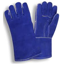 WELDERS GLOVE, SELECT SPLIT COWHIDE, BLUE, FOAM LINED (XL)