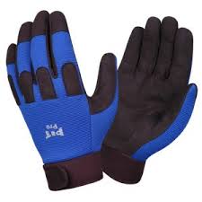 PIT PRO™ ACTIVITY GLOVE,
SYNTHETIC LEATHER
DOUBLE..PALM, BLUE STRETCH
BACK,MEDIUM