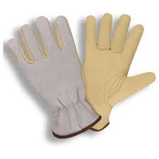 DRIVER GLOVE, SELECT GRAIN COWHIDE, GRAY SPLIT BACK,