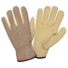 DRIVER GLOVE, SELECT GRAIN COWHIDE, BROWN SPLIT COWHIDE