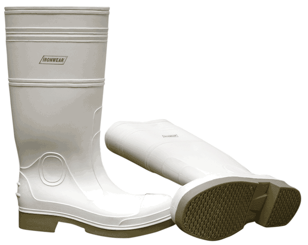 Product 9258-W-9: White Steel Toe, Iron-Loc Sole Boot SZ 9