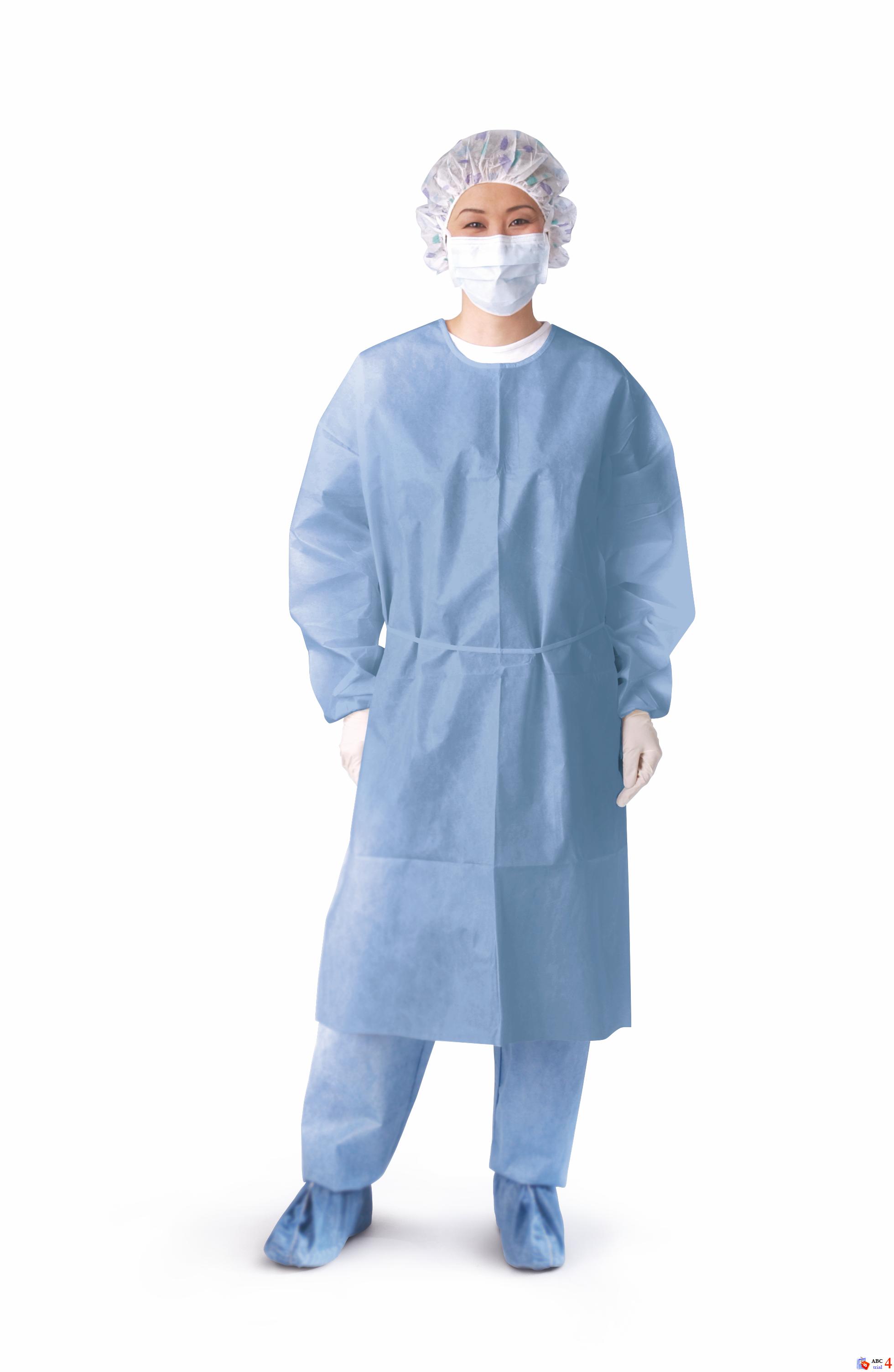 ISO GOWN, SPUNBOND, BLUE,
(2XL) 50/CS