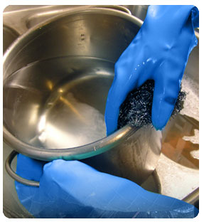 AMBI-CANNER&#39;S GLOVE, BLUE
LATEX, DIAMOND TEXTURED, LONG
CUFF (8) 500/CS