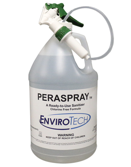 PERASPRAY sanitizing spray 
cleaning, deodorizing, 
sanitizing, and 
disinfecting all types of 
surfaces 5 G/42 lb. (Pail) 
48/PLT