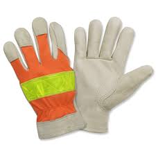 DRIVER GLOVE, PREMIUM GRAIN
PIGSKIN, HI-VIS ORANGE BACK,
(S)