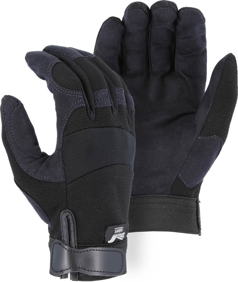 Armor Skin, synthetic leather palm, knit back, Velcro