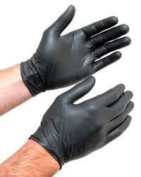 Product FCSBLK50015: Nitrile, PF Black Exam Glove, 5 Mil, (L) 100/BX, 10BX/CA