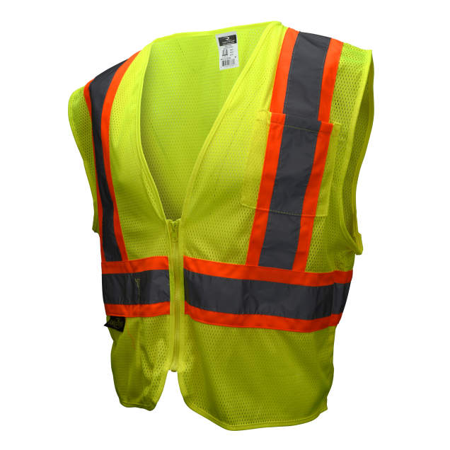 High Visibility Vest, Class 2, Lime Mesh, (2XL)