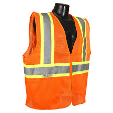 High Visibility Vest, Class
2, Orange Mesh, (3XL)