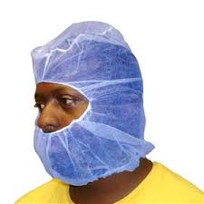 BOUFFANT/BEARD COMBO, SPUNBOND, BLUE, &quot;ALL IN