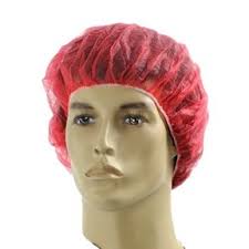 BOUFFANT CAP, SPUNBOND, RED,
21&quot; 100/BX 1000/CS