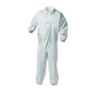 KLEENGUARD A35 COVERALL,
MICROPOROUS, ELASTIC WRISTS &amp;
ANKLES, WHITE, (L) 25/CS
