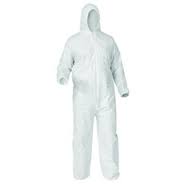 KLEENGUARD A35 COVERALL,
MICROPOROUS, ELASTIC WRISTS &amp;
ANKLES W/HOOD, WHITE, (M)
25/CS
