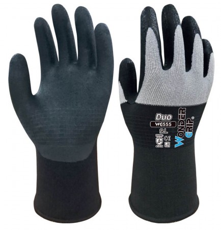 WONDER GRIP DUO Breathable
microfiber knit linerand foam
nitrile coating SIZE 7/S
144/CASE 